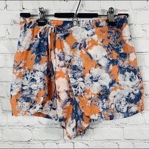 High waisted floral shorts